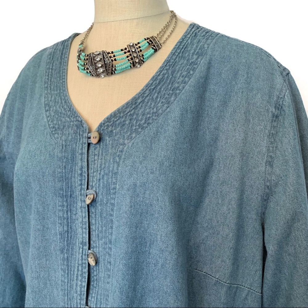 JEANOLOGY 2-Piece Medium Blue Denim Pantsuit!